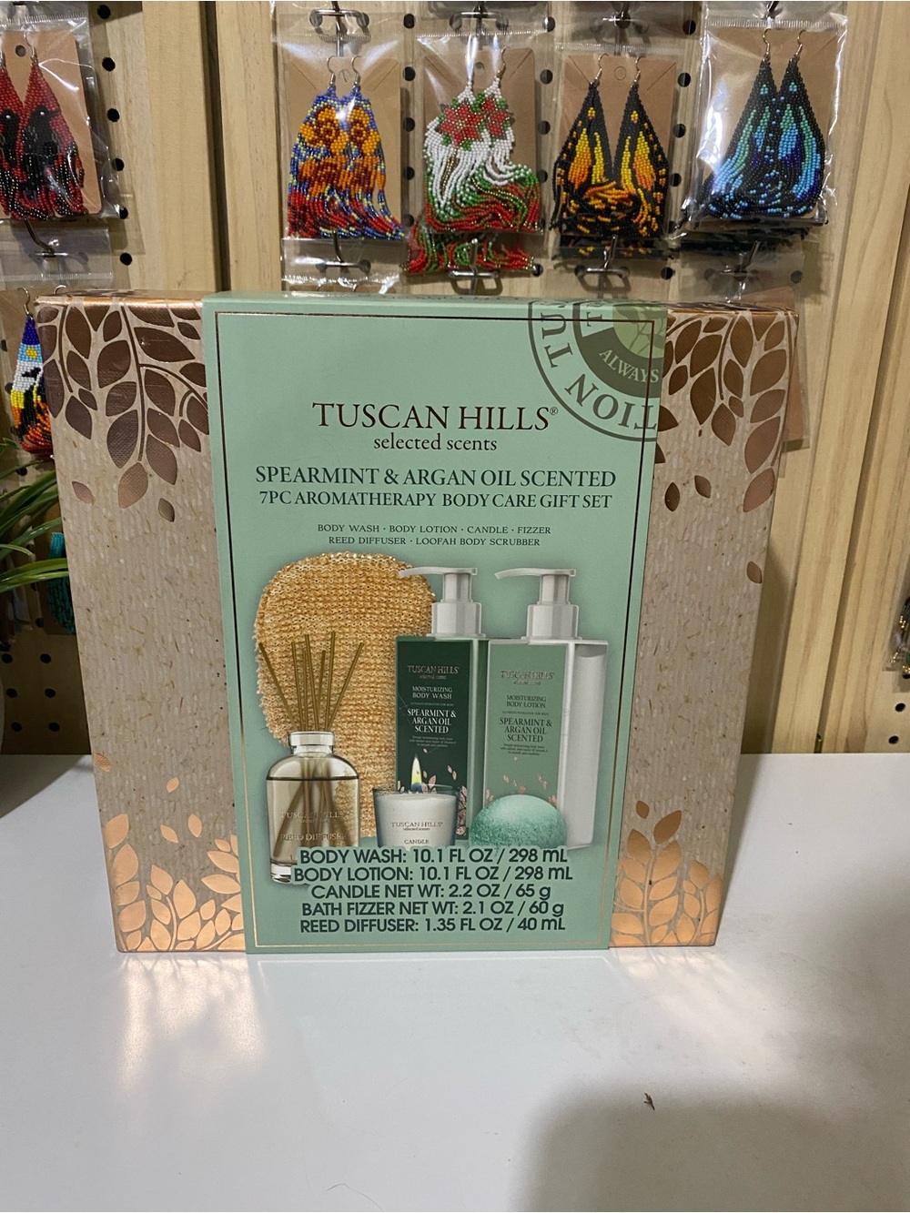 Tuscan Hills 7pc Aromatherapy Body Care Gift Set - Mint Green Box